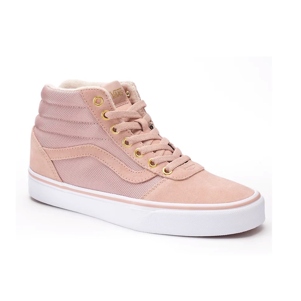 Vans ward high skate suede sneakers rose pink 7.5